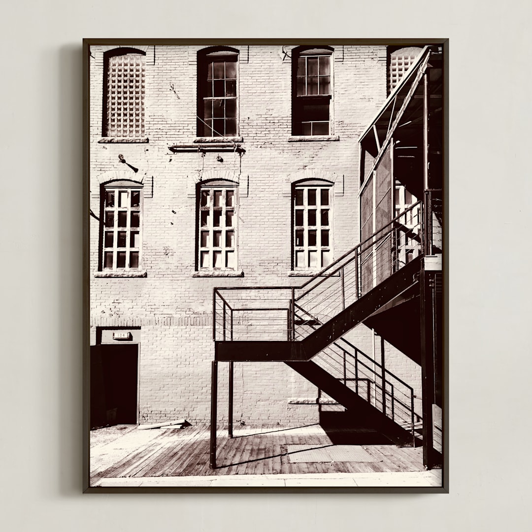 "brick and mortar" - Art Print in salt & pepper by Sondra Lucianovic - Framed