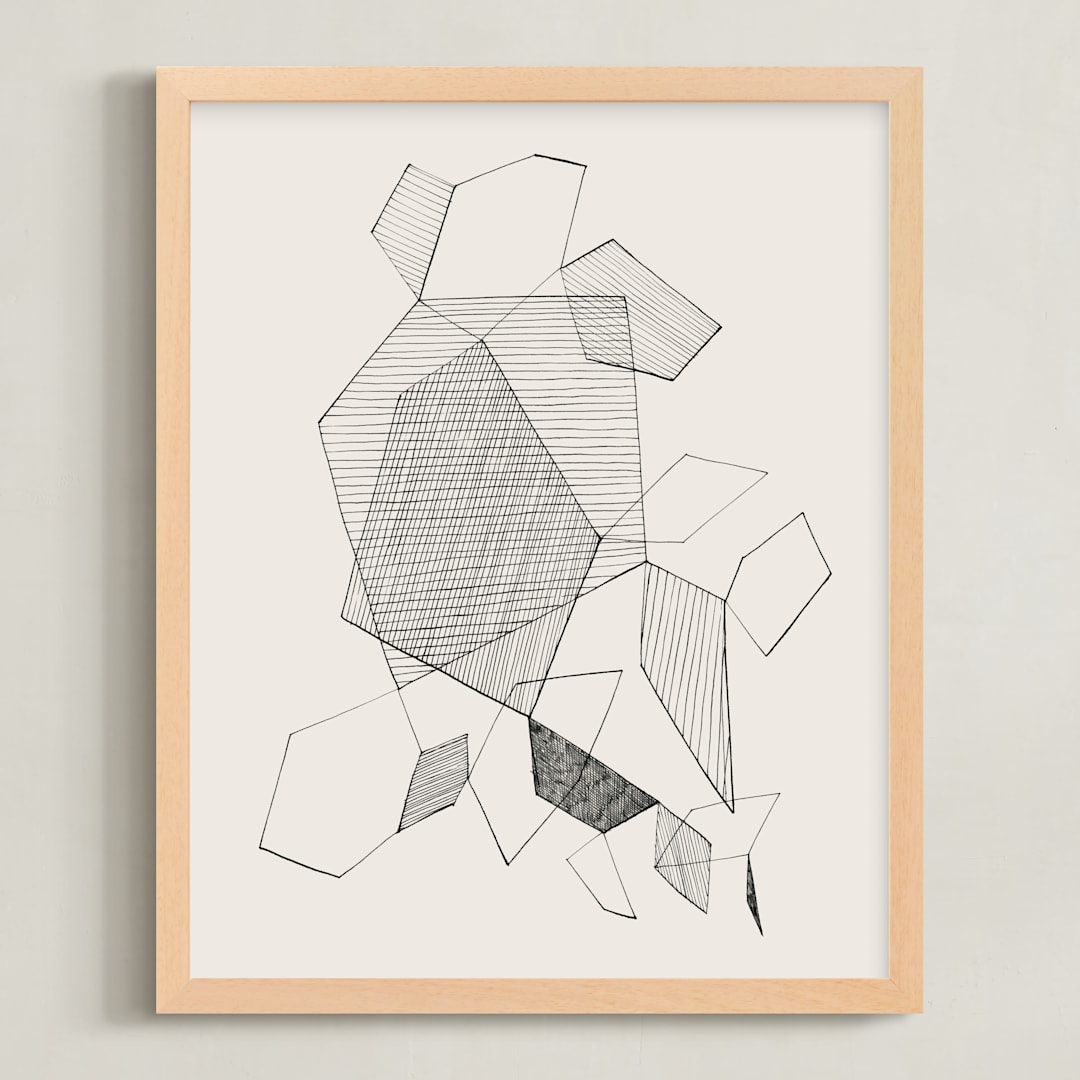 "Volatile N.1" - Art Print in Ivory by Catilustre - Framed
