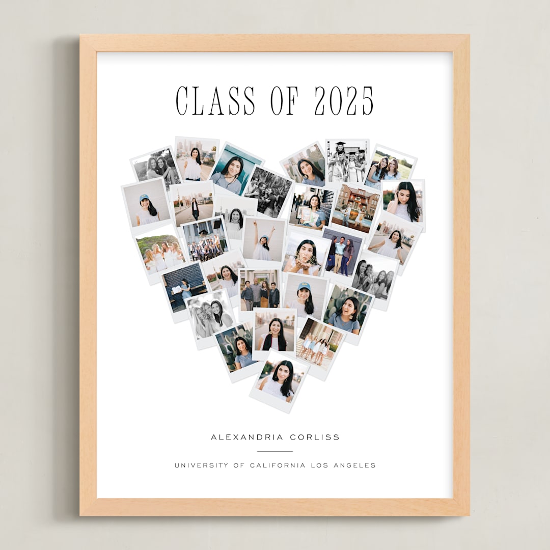 "Heart Snapshot for Grads: Framed Photo" - Framed Photo in White by Minted - Framed