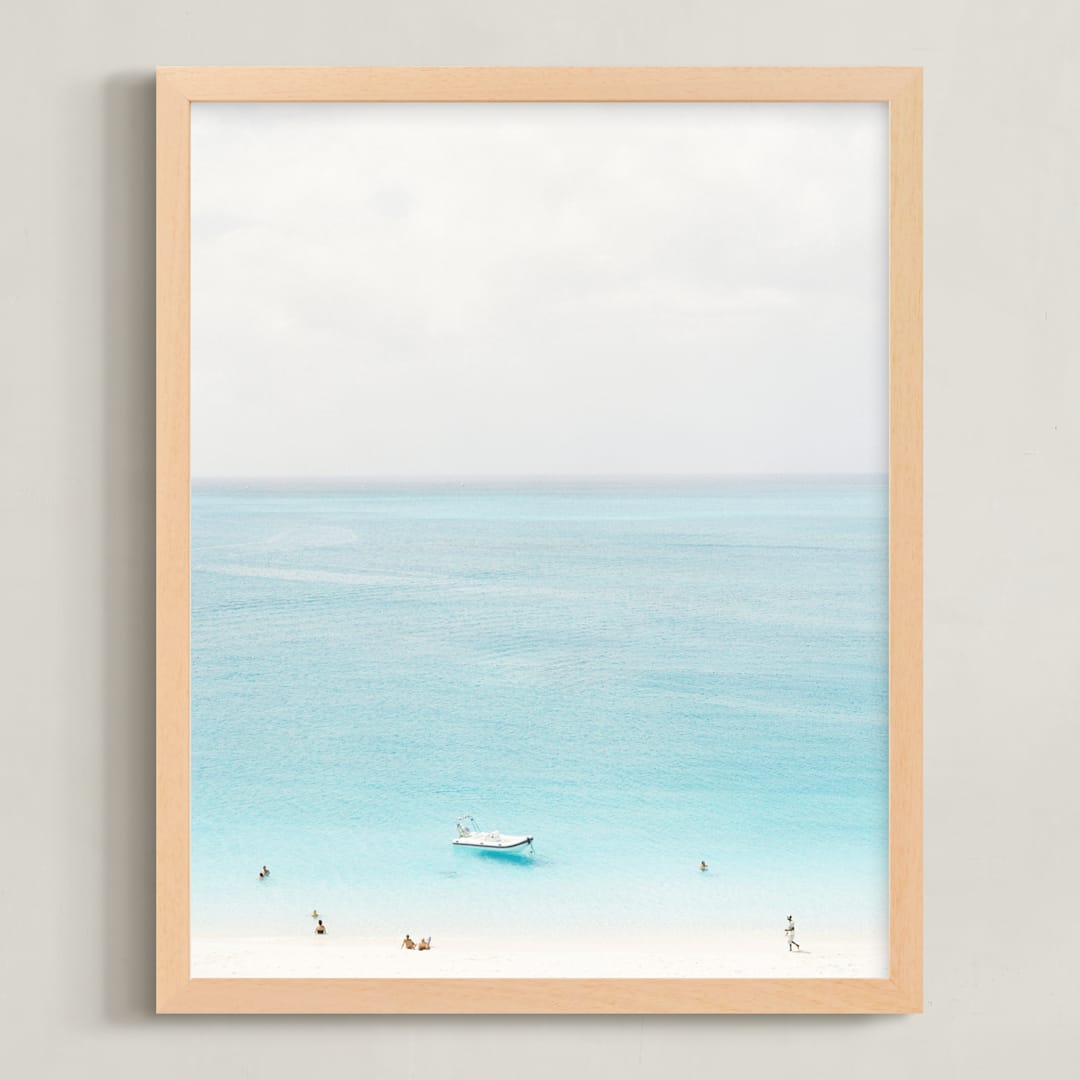 "Island Time 2" - Art Print in Sea by Lindsay Madden - Framed