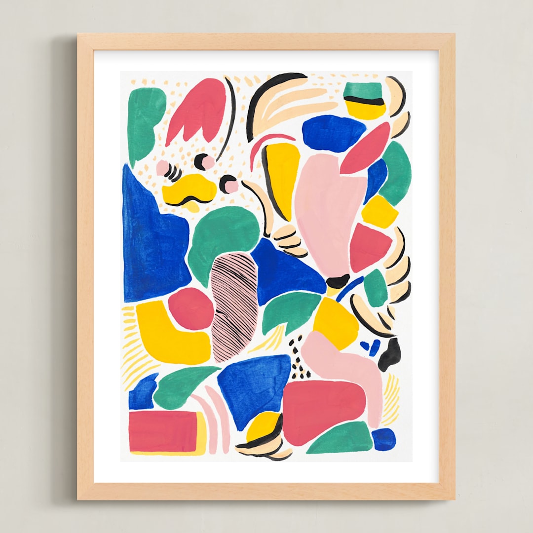 "Primario" - Art Print in White by FERNANDA MARTINEZ - Framed