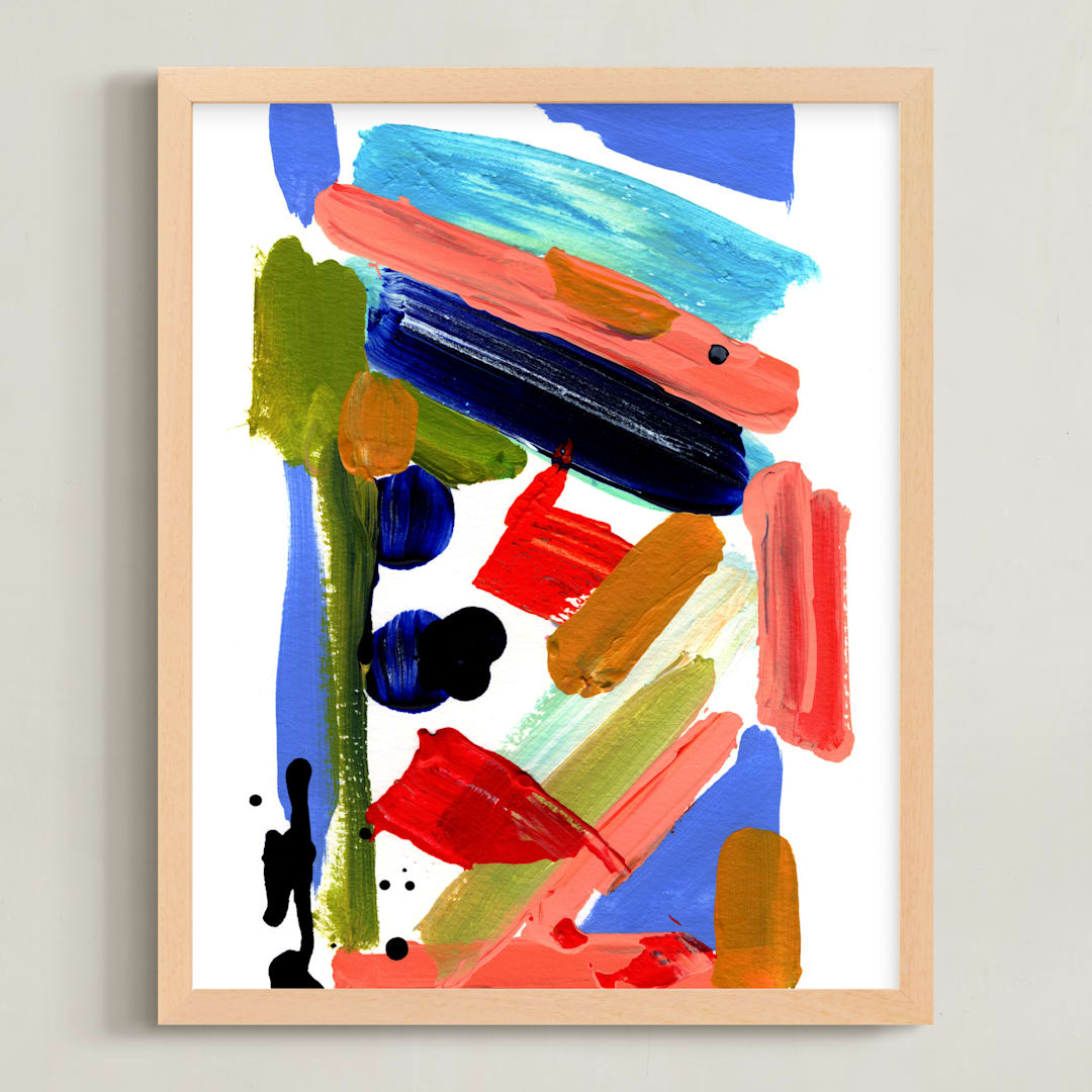 "Modern Retro" - Art Print in Retro kaleidoscope by Svitlana Martynjuk - Framed