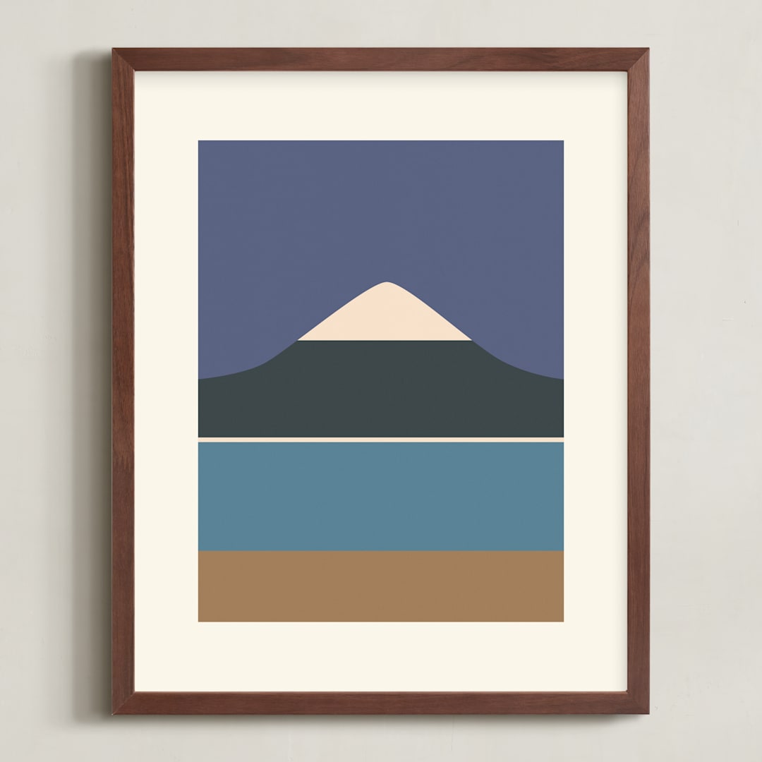 "Horizons Set 4" - Art Print in Purple Peaks by Roseanne Kenny - Framed