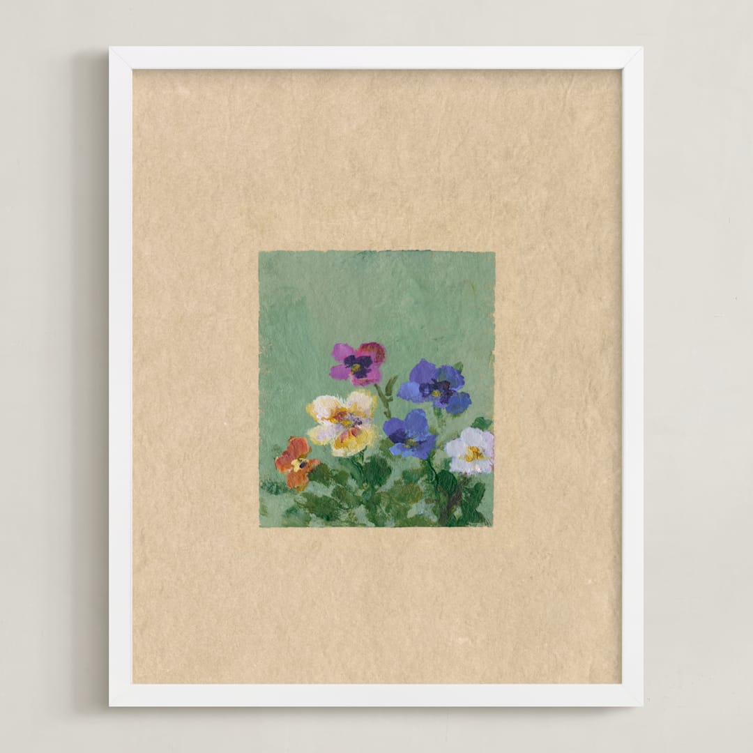 "Cluster" - Art Print in Jadeite Green by Brittany Smith - Framed