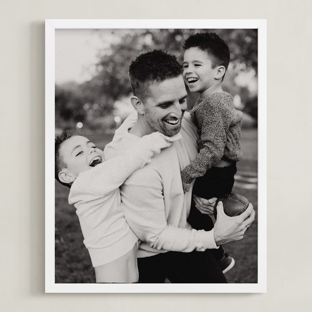 "The Big Picture: Father's Day Framed Photo" - Framed Photo in White by Minted - Framed