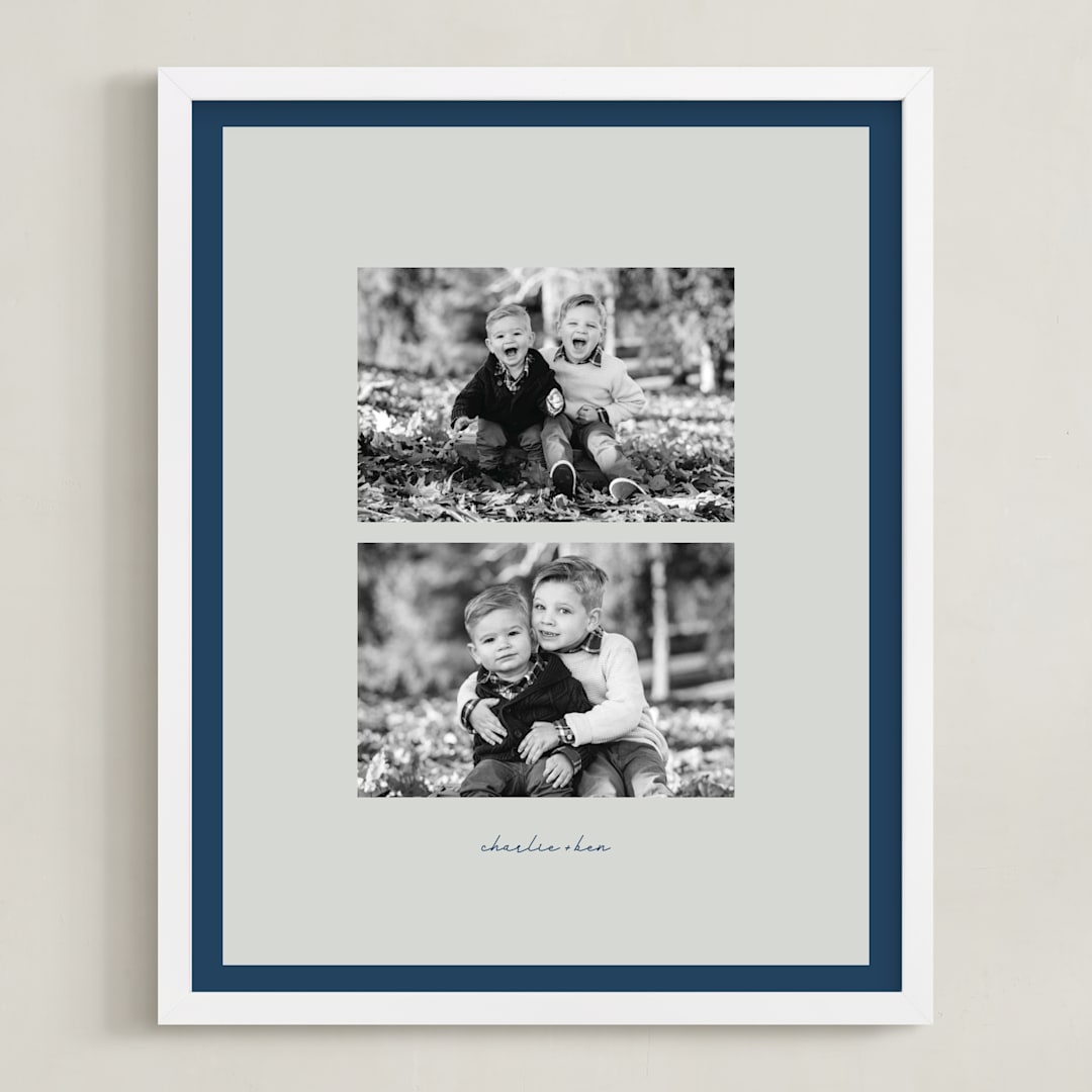 "Stacked Two Photo: Framed Photo" - Framed Photo in Winter Berry by Blustery August - Framed