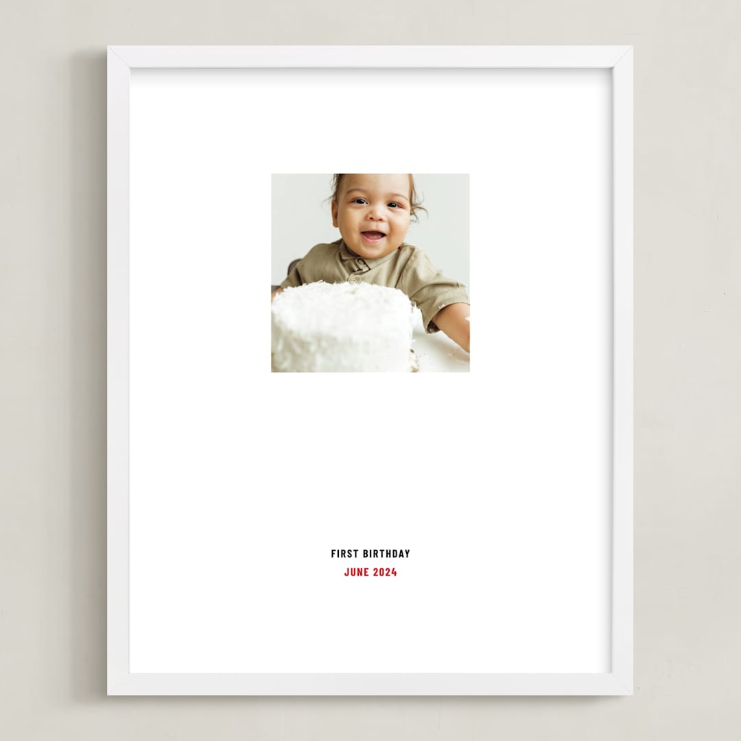 "Stamped Snap: Framed Photo" - Framed Photo in White by Minted - Framed