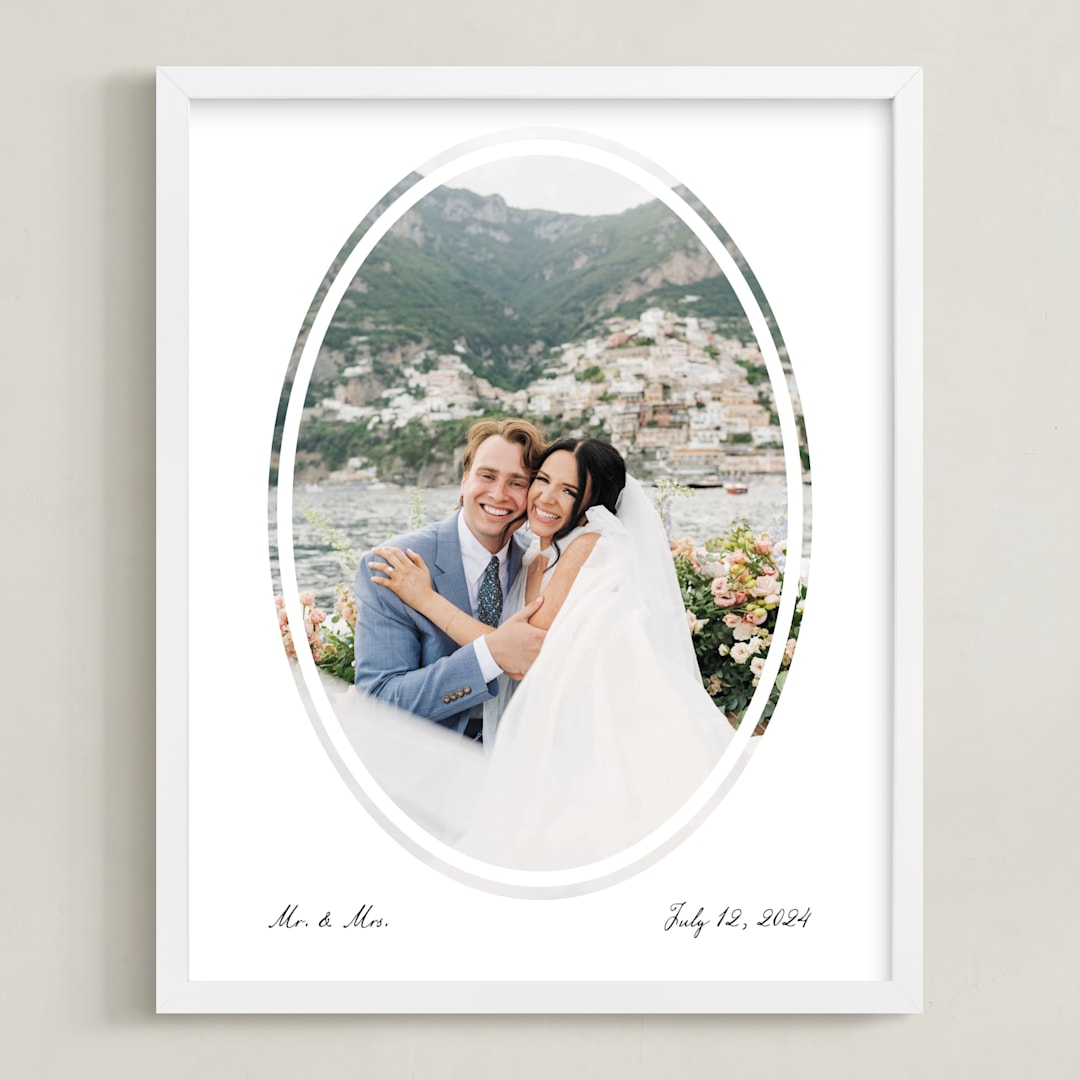 "Artifact: Oval Framed Photo" - Framed Photo in Charcoal by Snow and Ivy - Framed