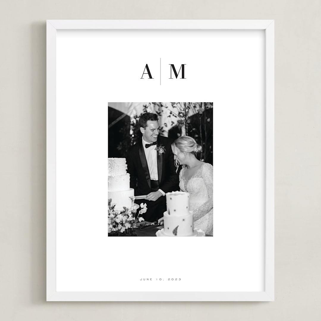 "Monogram: Portrait Framed Photo " - Framed Photo in White by Minted - Framed
