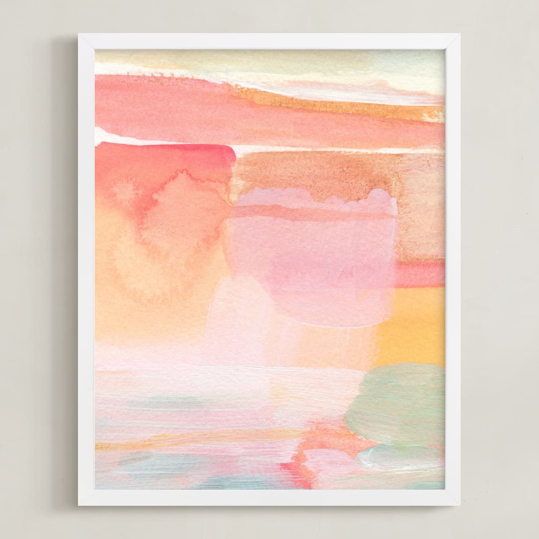 "Rising Light" - Art Print in Sunrise by Hooray Creative - Framed