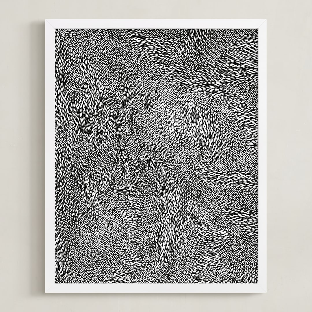 "10,000 Grains" - Art Print in Charcoal by Bryn Wears-Fitipaldi - Framed