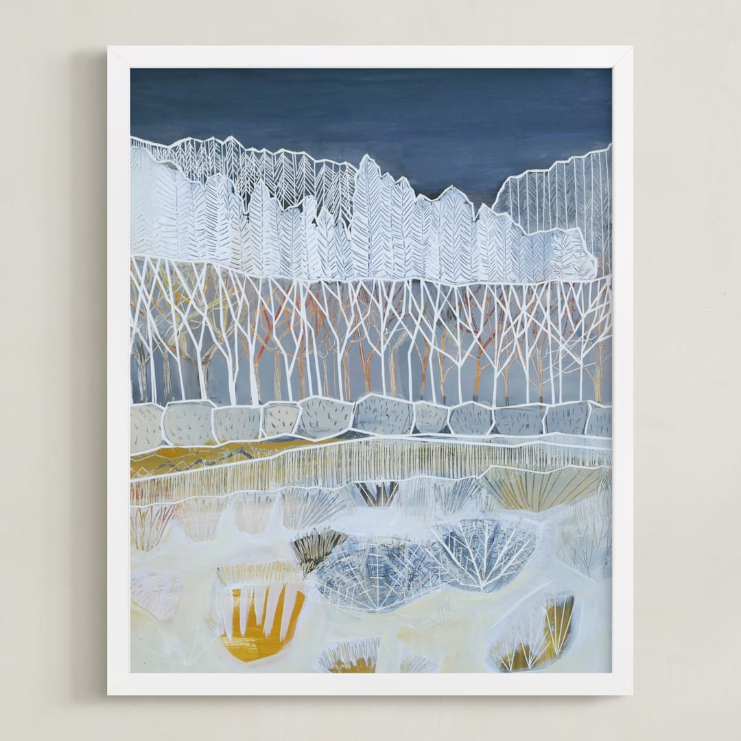 "White Woods" - Art Print in White Woods by Sarah Fitzgerald - Framed