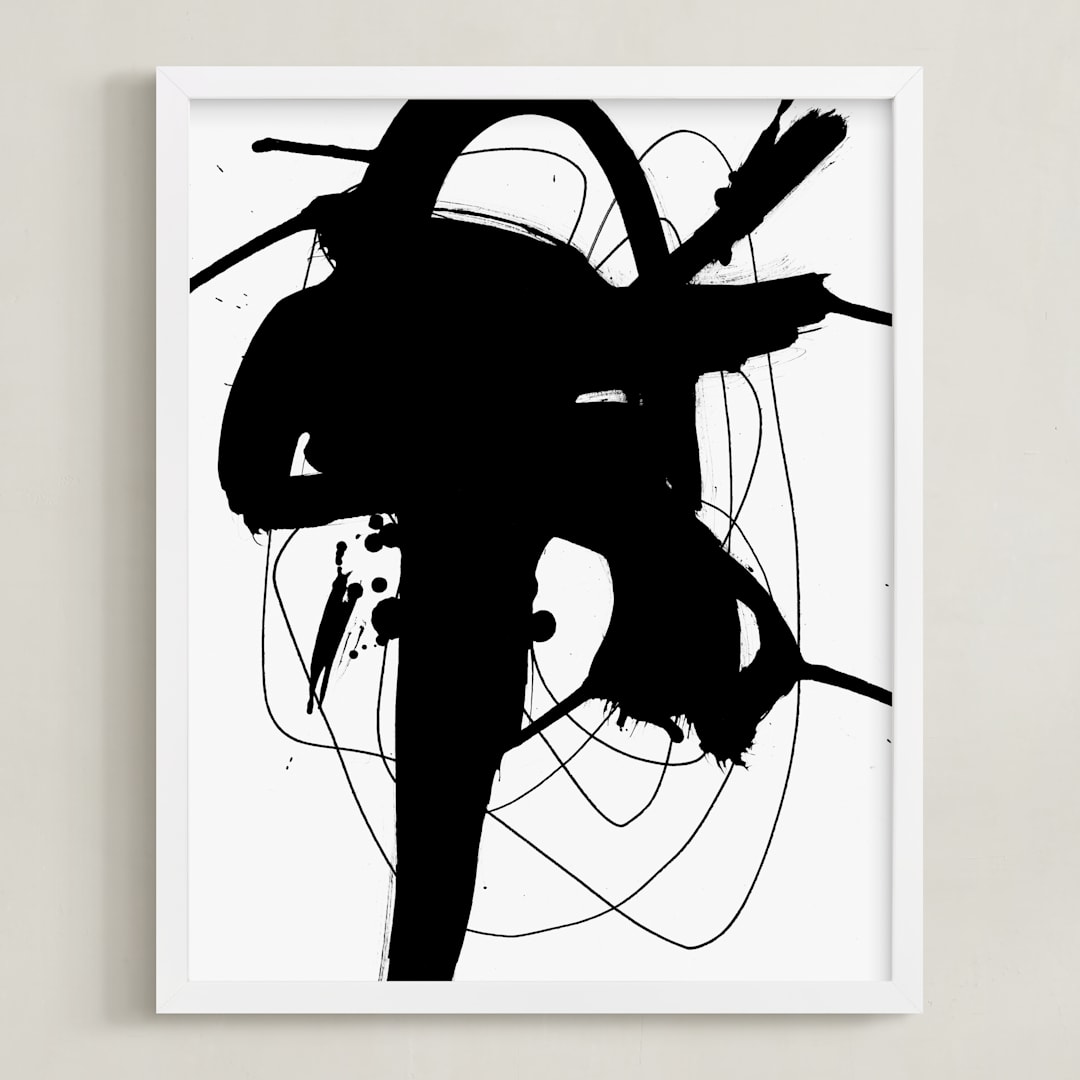 "synapse" - Art Print in Black and White by Ilana Greenberg - Framed
