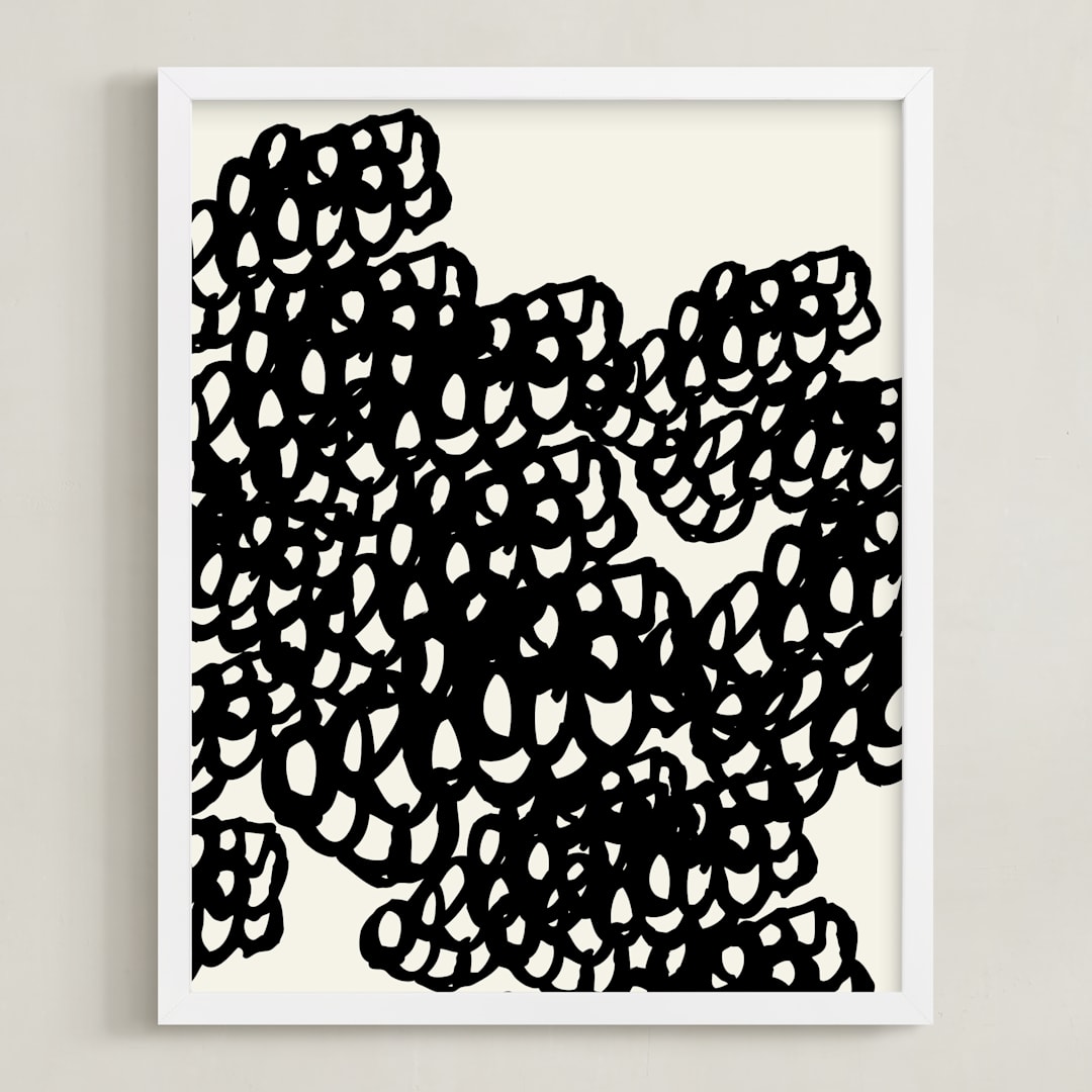 "Black Sheep" - Art Print in Noir by rose lindo - Framed