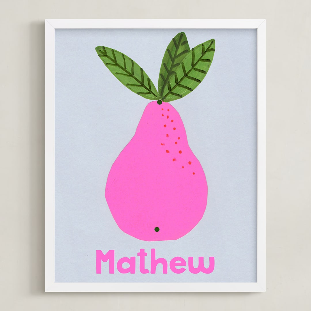 "My Fruity Family II" - Personalized Art Print in Candy by Marta Crea - Framed
