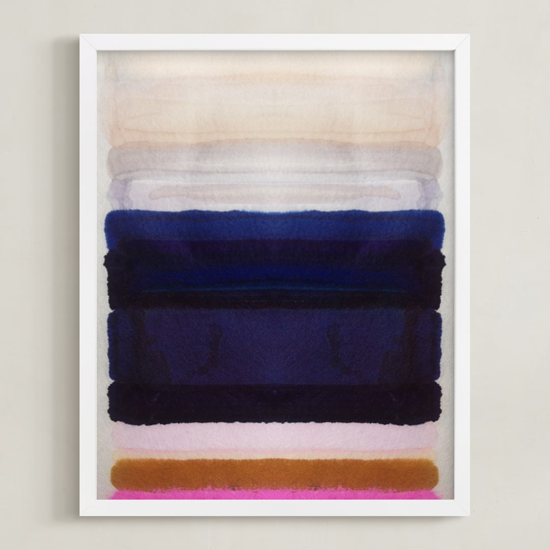 "Do It Anyway 2" - Art Print in Navy by HAPI ART - Framed