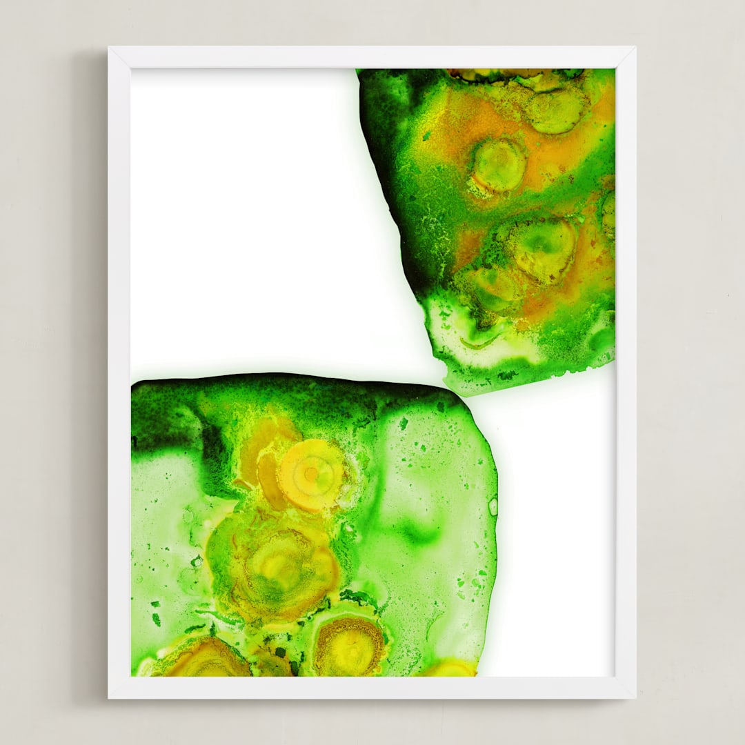 "Malachite II" - Art Print in Kelly Green by Alex Isaacs Designs - Framed