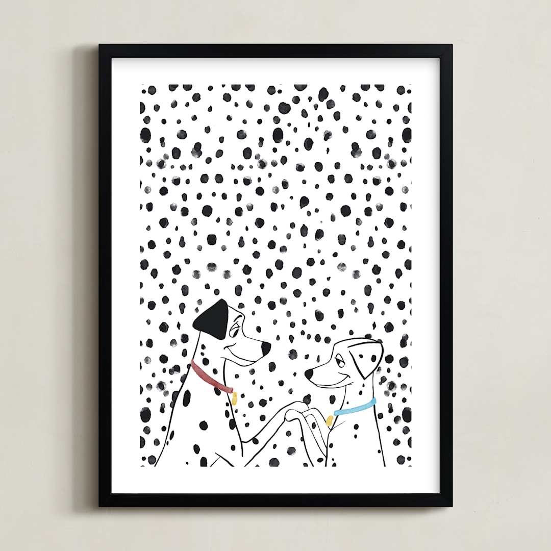 "Dalmatian Invasion" - Art Print in Spotted by Robin Ott - Framed