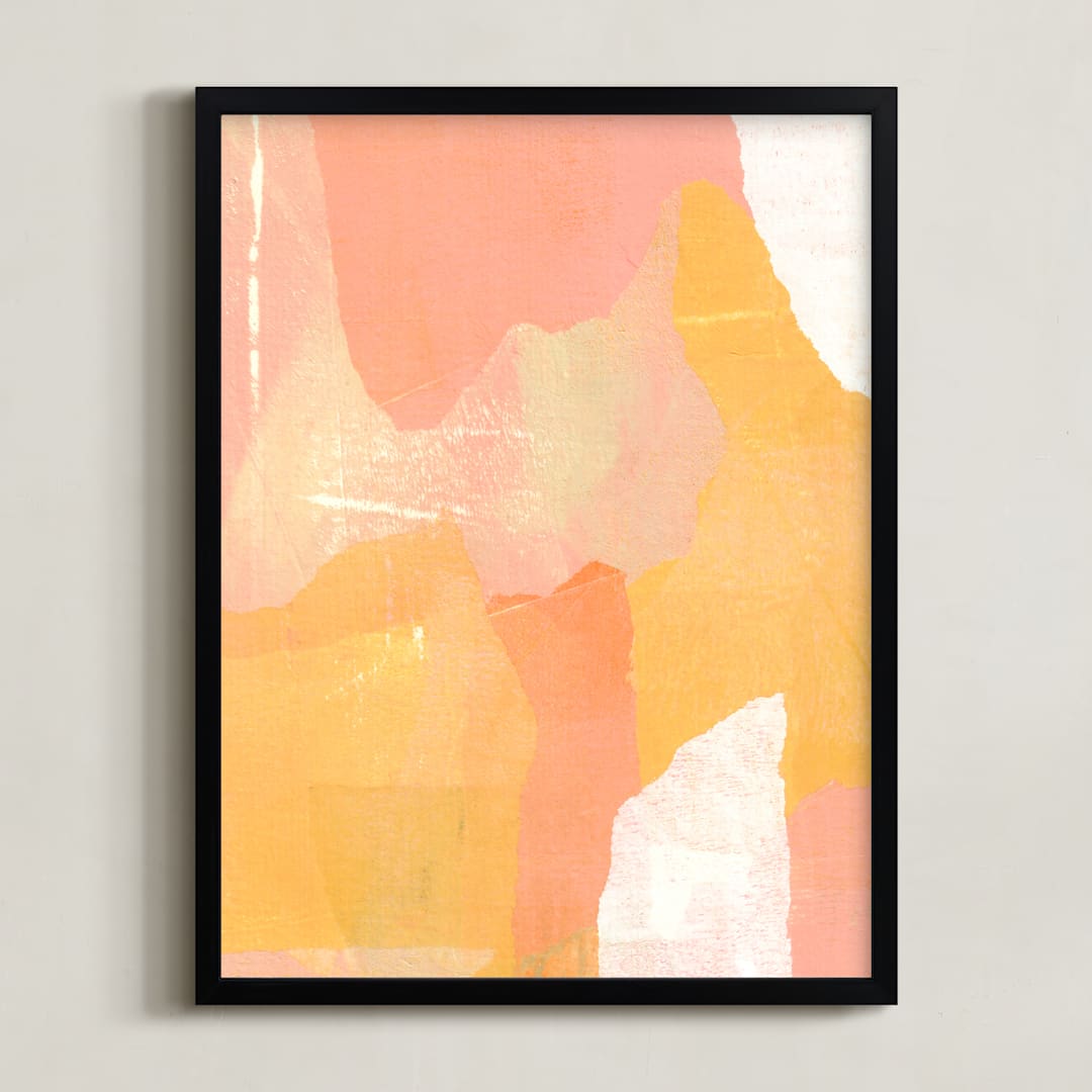 "Lazy Day" - Art Print in Golden Blush by Carrie ONeal - Framed