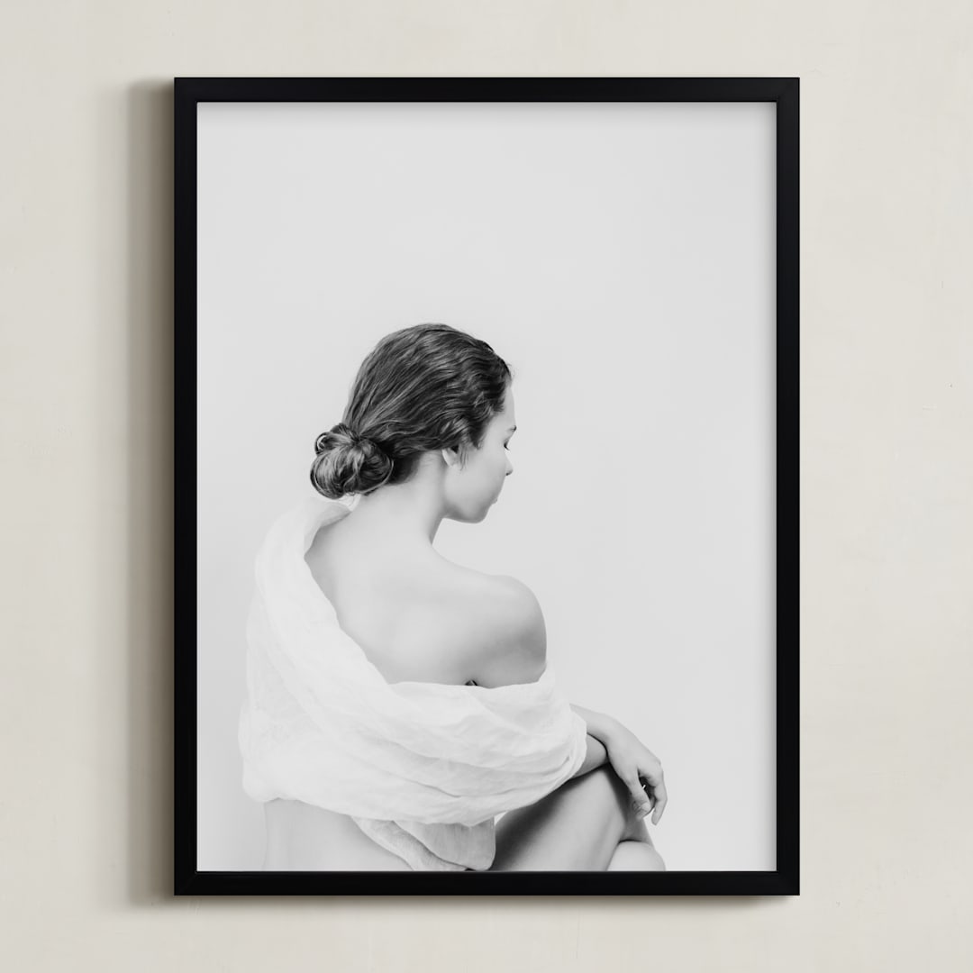 "Reflection of Sienna" - Art Print in Subtle by Ilze Lucero - Framed
