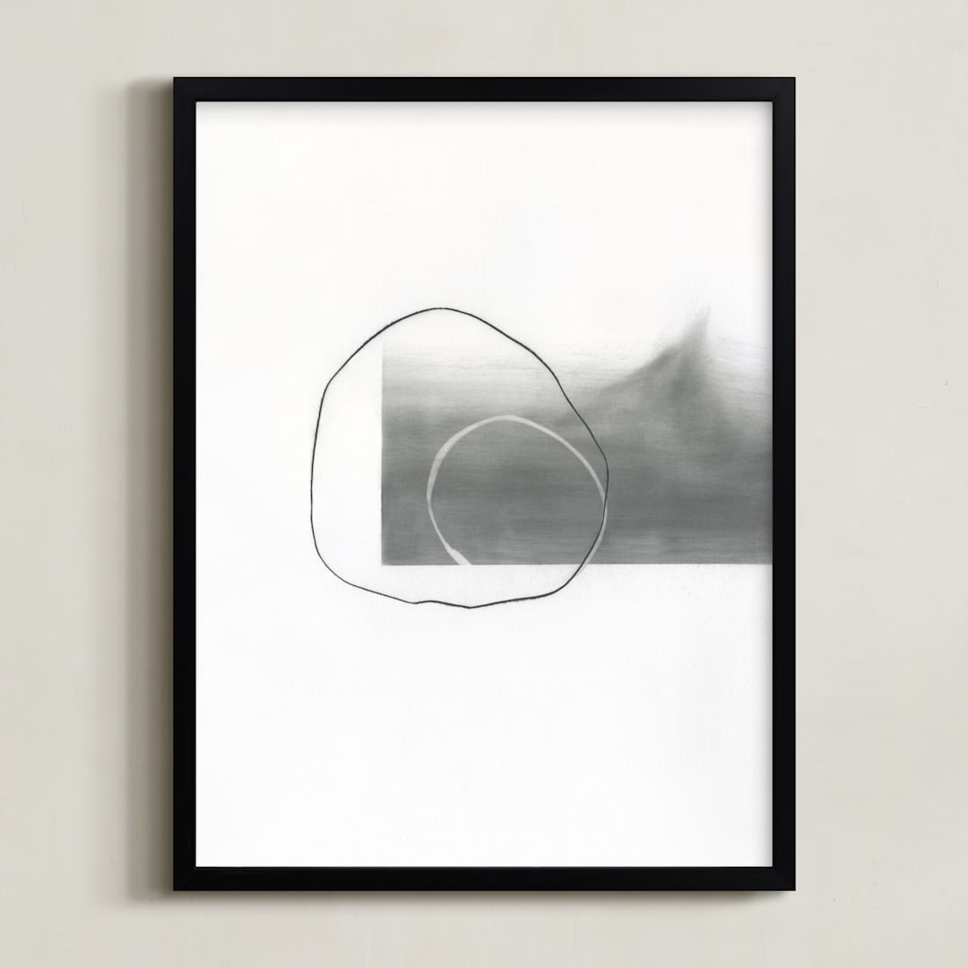 "Abstract drawings I" - Art Print in White by Kirsta Benedetti - Framed