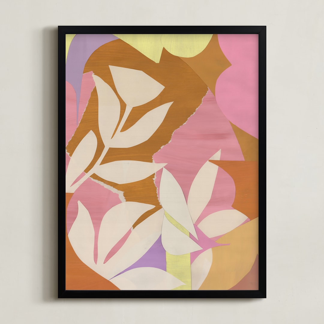 "Blossom's Breath" - Art Print in Goldenrod by cyrille gulassa - Framed