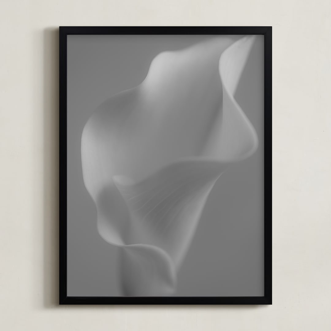 "Memory" - Art Print in Pearly Grey by MG Vander Elst - Framed