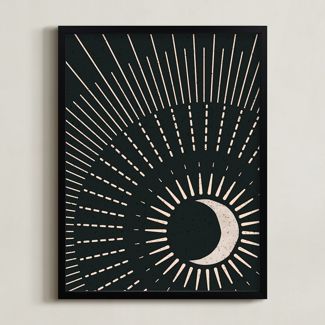 "This Side of the Equator II" - Art Print in Nighttime by ThirtyOne Illustrations - Framed