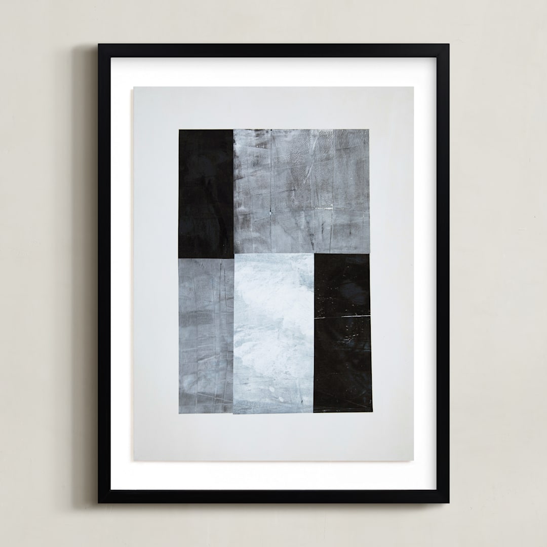 "tonality IV" - Art Print in Slate by Sara Hicks Malone - Framed