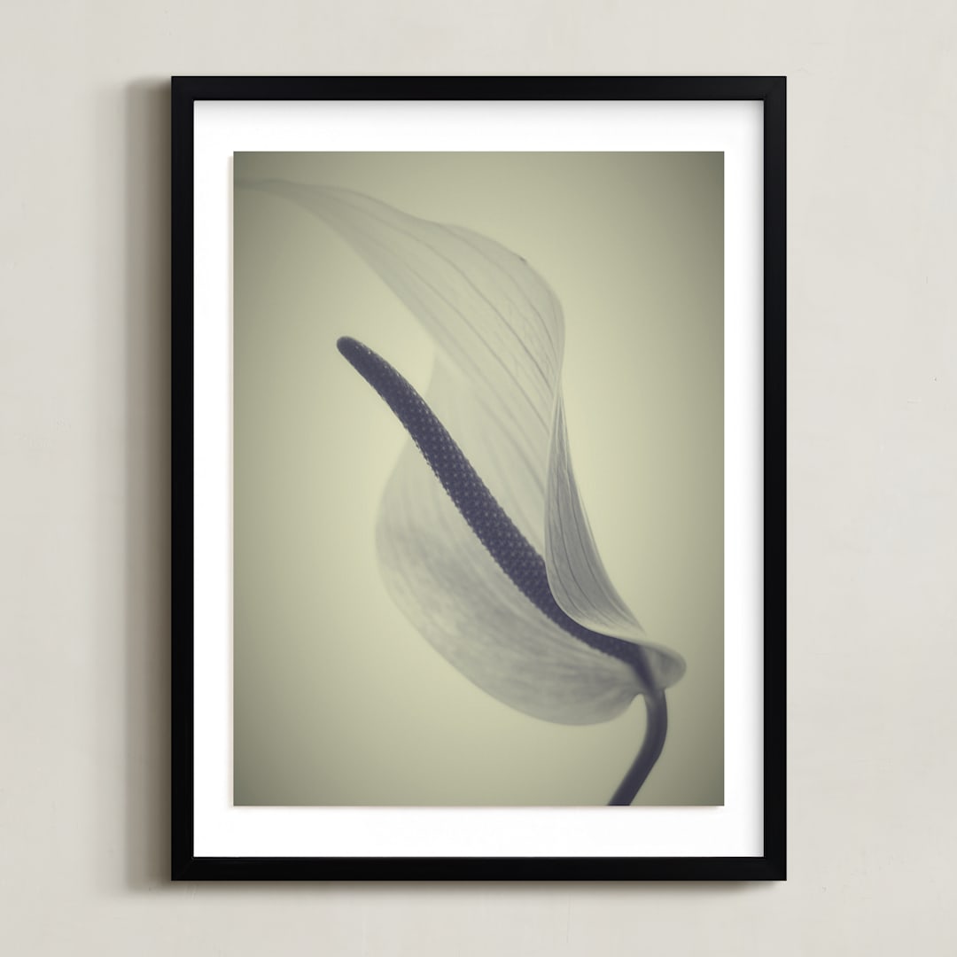 "My Love for Calla #1" - Art Print in dark beige by M.E.Segantini - Framed