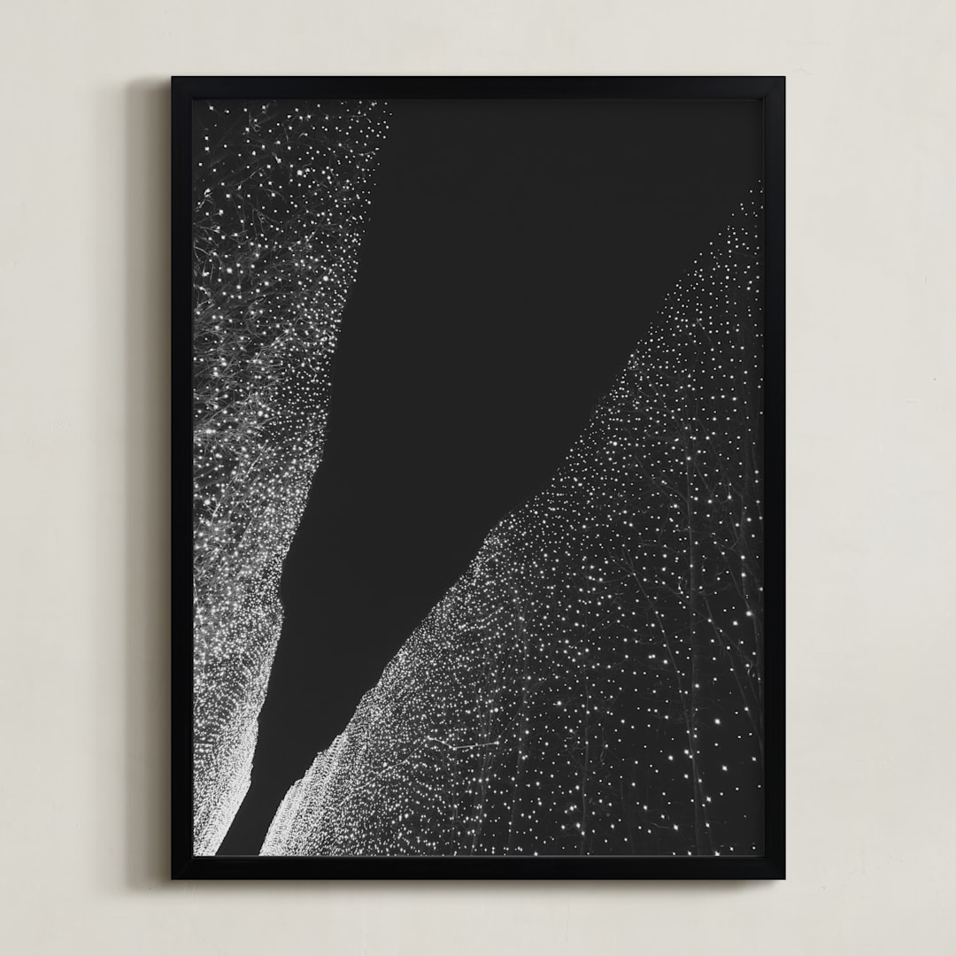 "Galaxy" - Art Print in Midnight by Lying on the grass - Framed