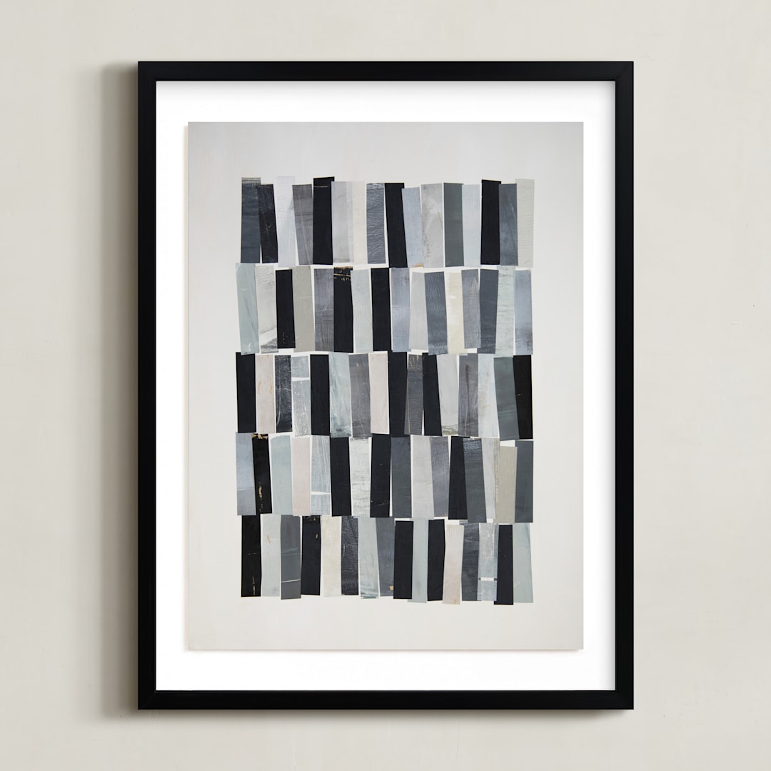 "tonality I" - Art Print in Slate by Sara Hicks Malone - Framed