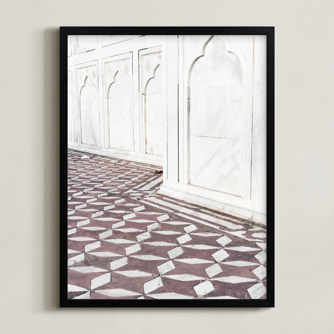 "Palace Walk 2" - Art Print in sandstone by Kamala Nahas - Framed