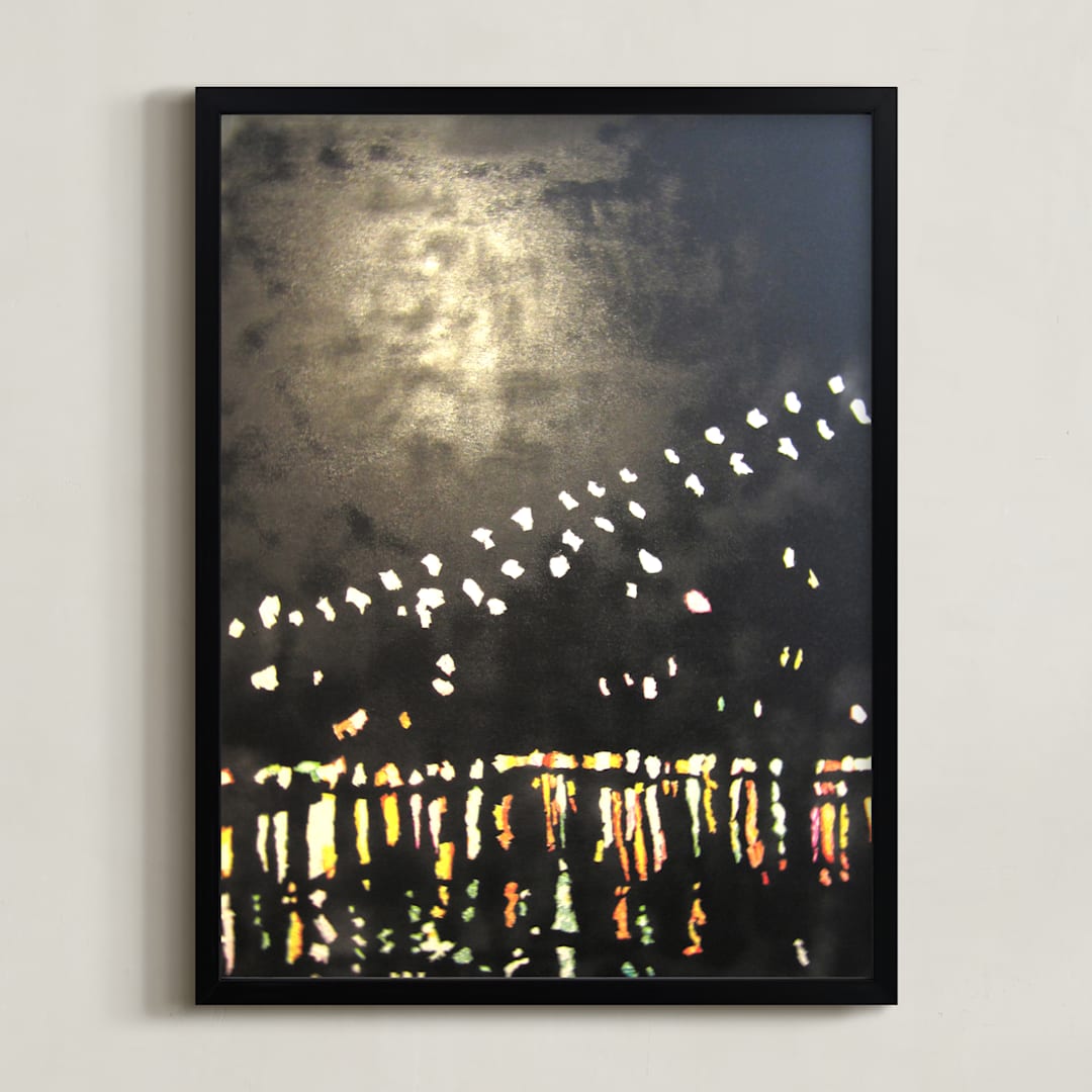 "Down Under the Brooklyn Bridge" - Art Print in Warm Hues by JaxRobyn - Framed