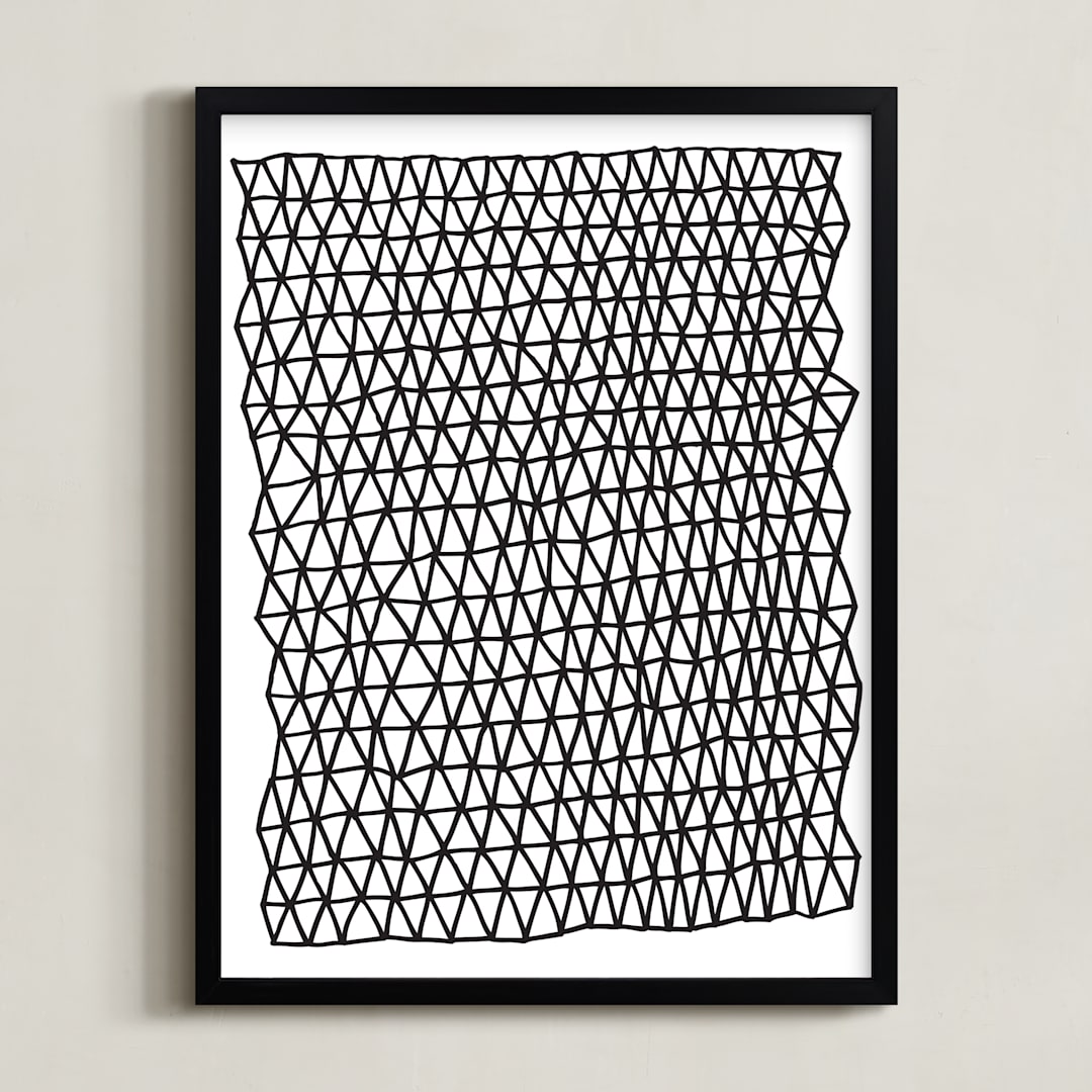 "Crocodile 1" - Art Print in Black by Jaime Derringer - Framed