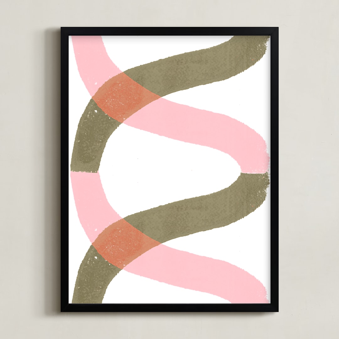 "Linked" - Art Print in Tutti Frutti by Bethania Lima - Framed