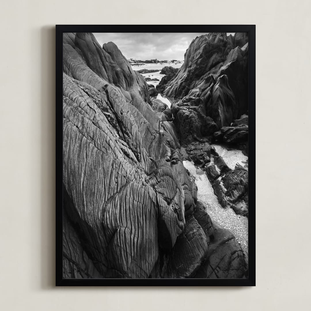 "Ancient rocks" - Art Print in Black&White by Lucia Coppola - Framed