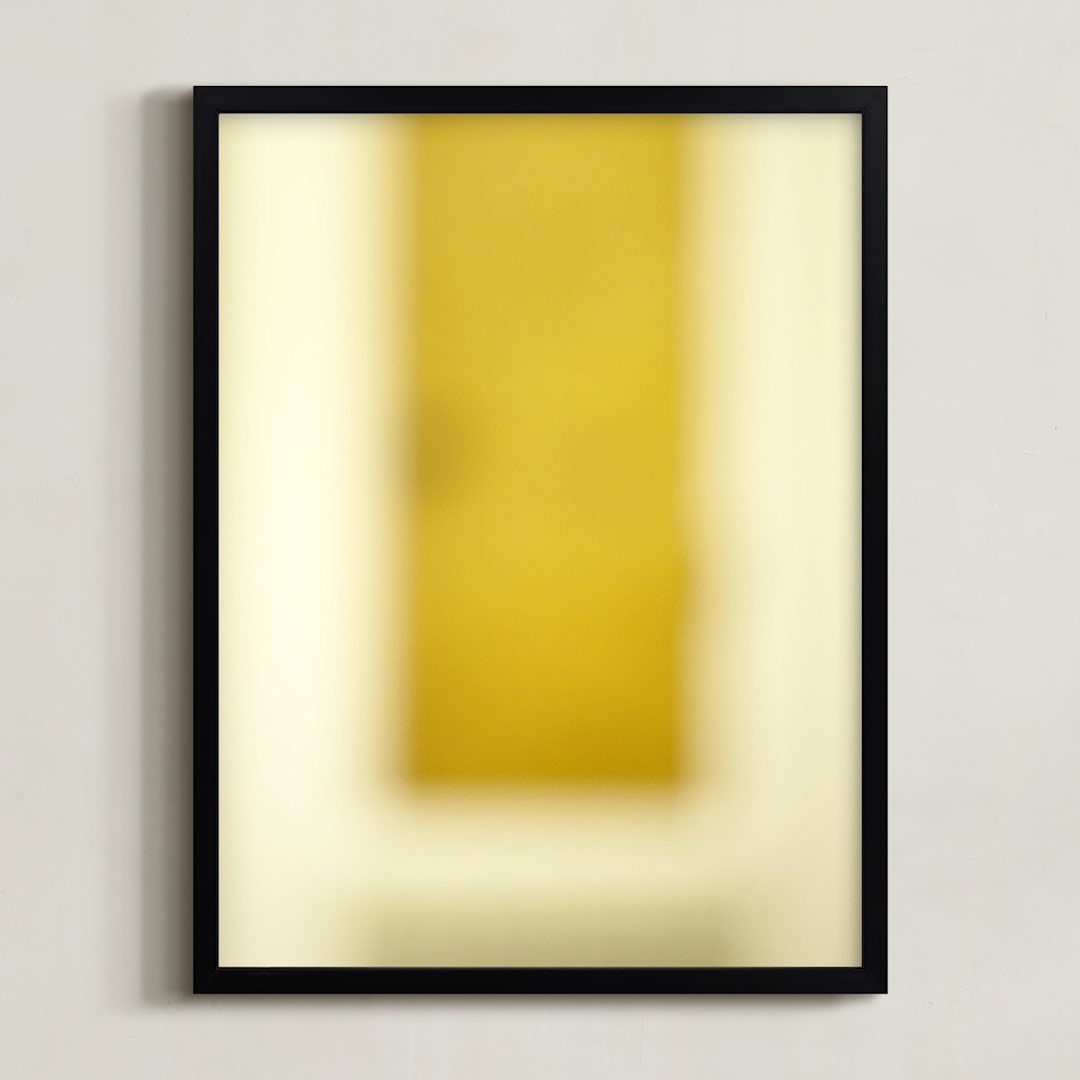 "Ode to Rothko I" - Art Print in Ochre by koshi - Framed