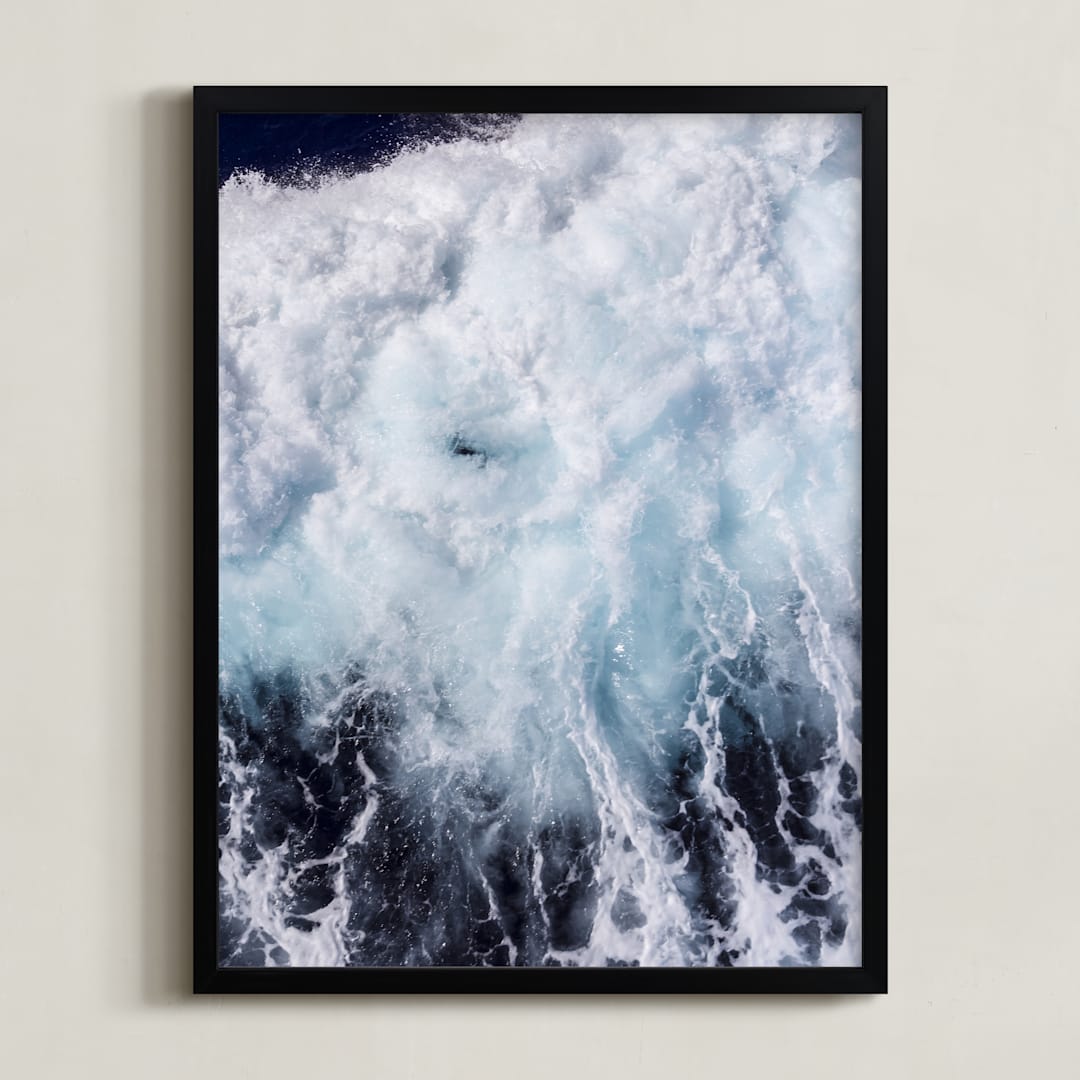 "Only Motion" - Art Print in Deep Sea by Carole Crohan - CaroleeXpressions - Framed
