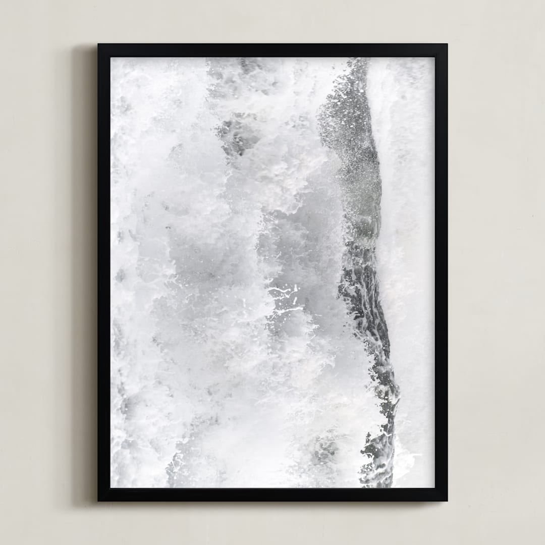 "Rush II" - Art Print in monochrome by Kamala Nahas - Framed