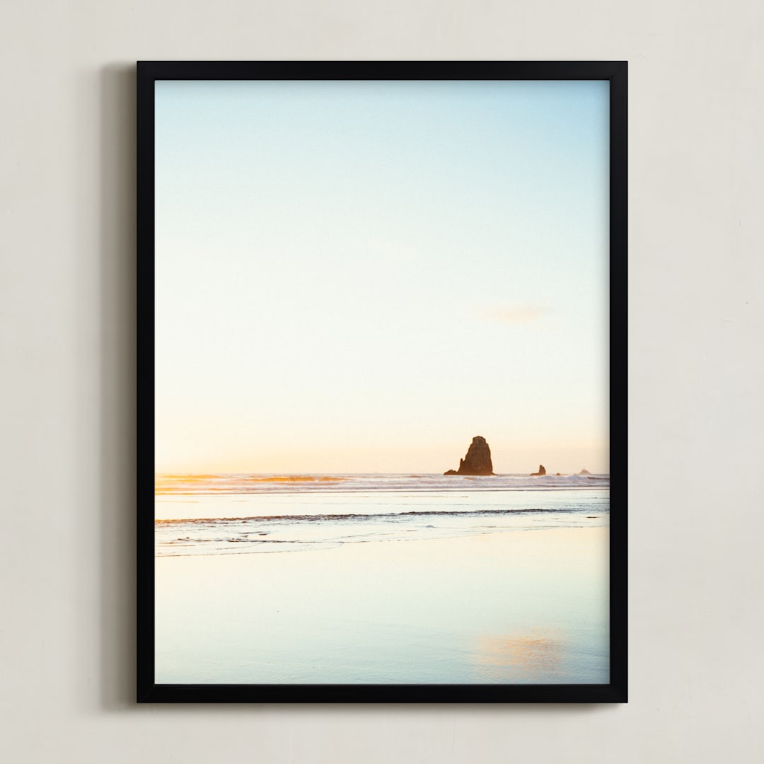 "Cannon Beach No. 2" - Art Print in Color by Kamala Nahas - Framed