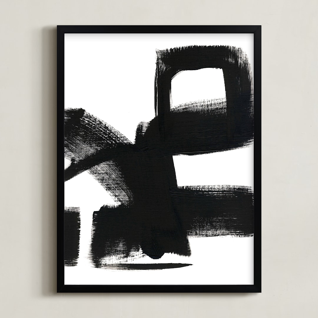 "Untitled 1" - Art Print in Black and White by Jaime Derringer - Framed
