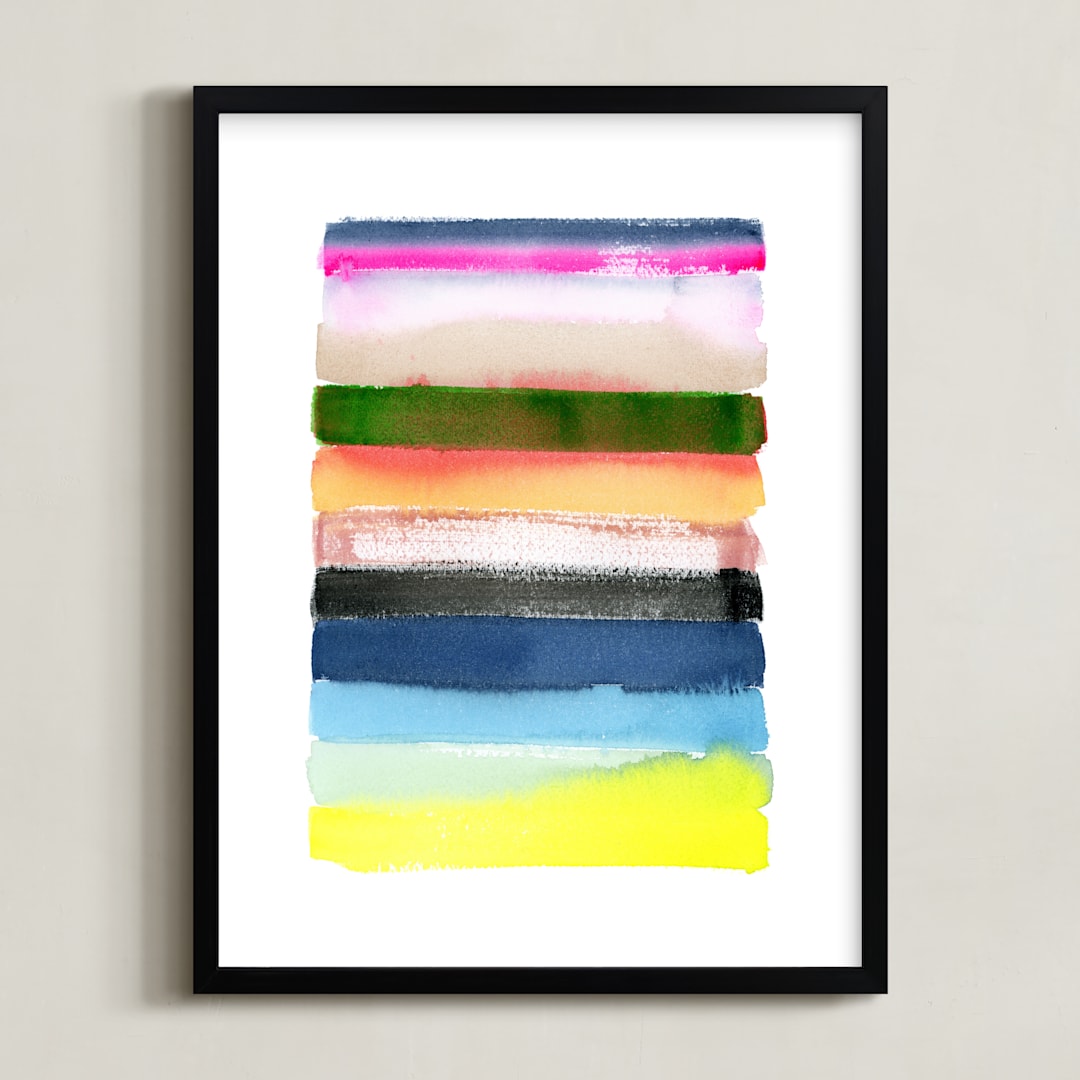 "Desert Island " - Art Print in multi by Kat Roberts - Framed