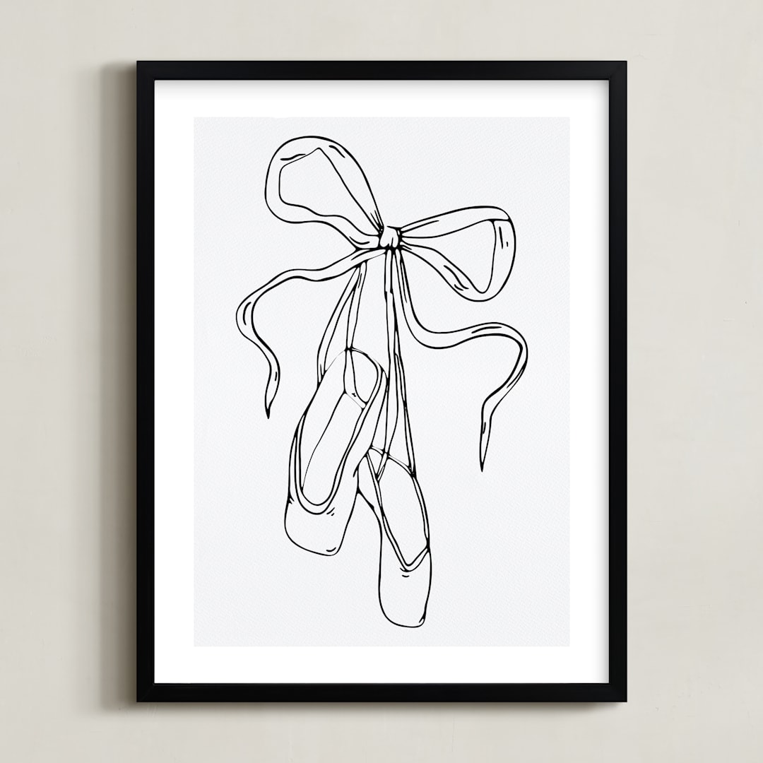 "Dancing Shoes" - Art Print in Starling Black by Nicole Simms - Framed
