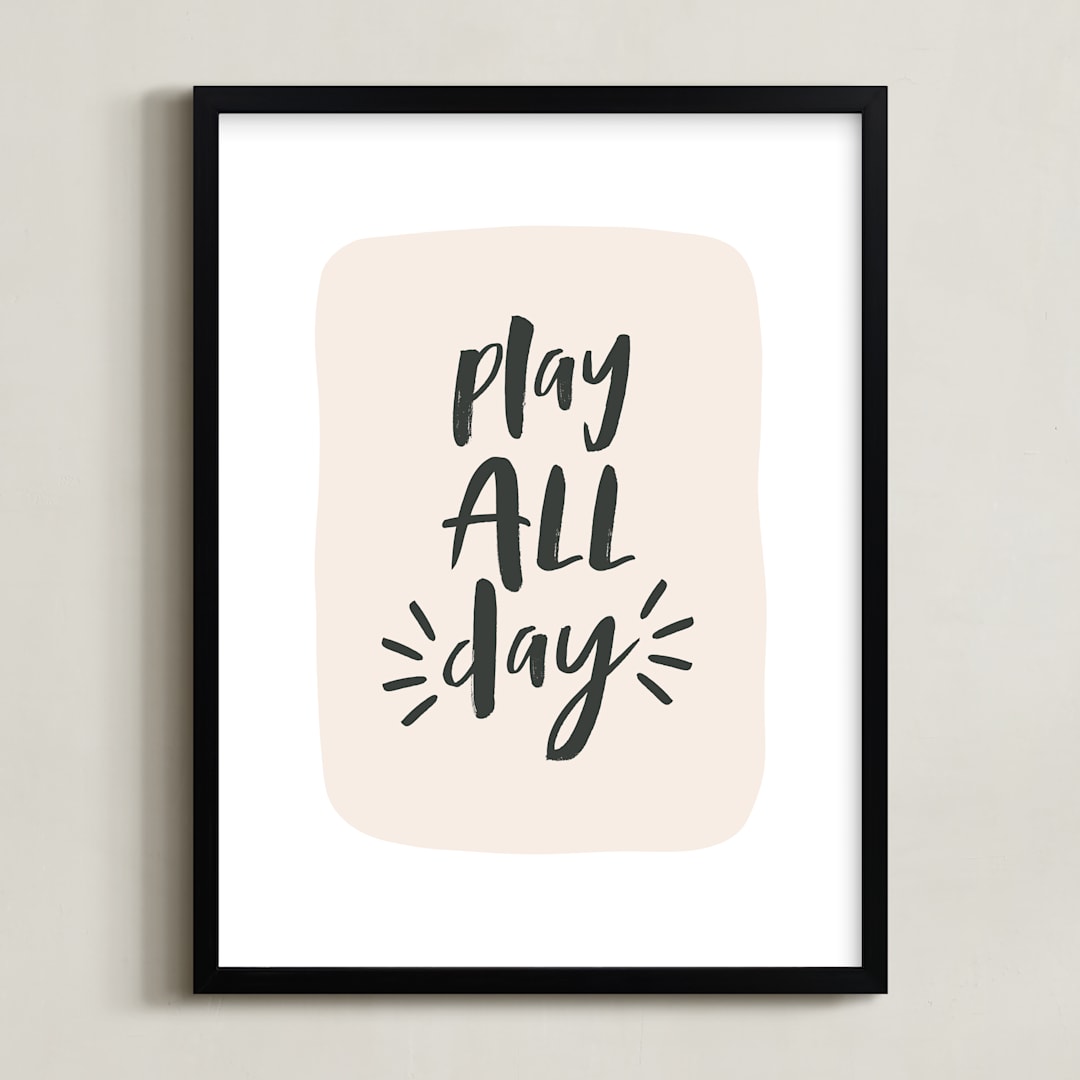 "Night & Day I" - Art Print in Blush by Erica Krystek - Framed