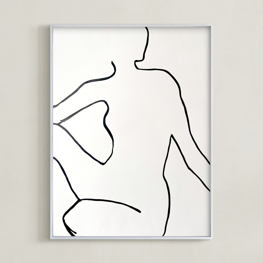 "Lady Blanca" - Art Print in Whispered White by cyrille gulassa - Framed