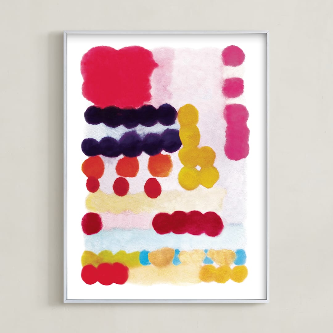 "What you want" - Art Print in Magenta by HAPI ART - Framed