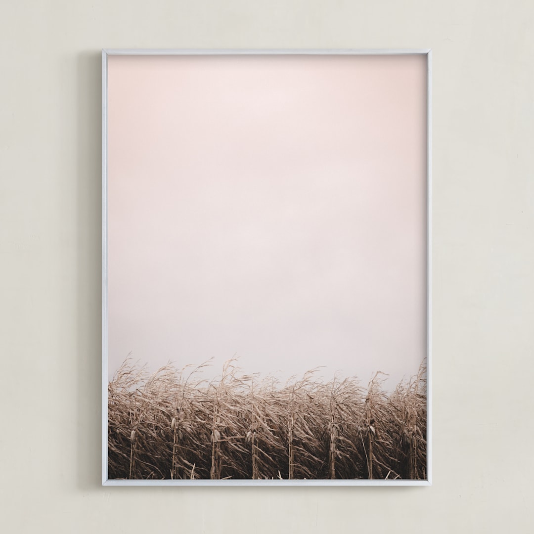 "Late Harvest" - Art Print in Mist by Robin Ott - Framed