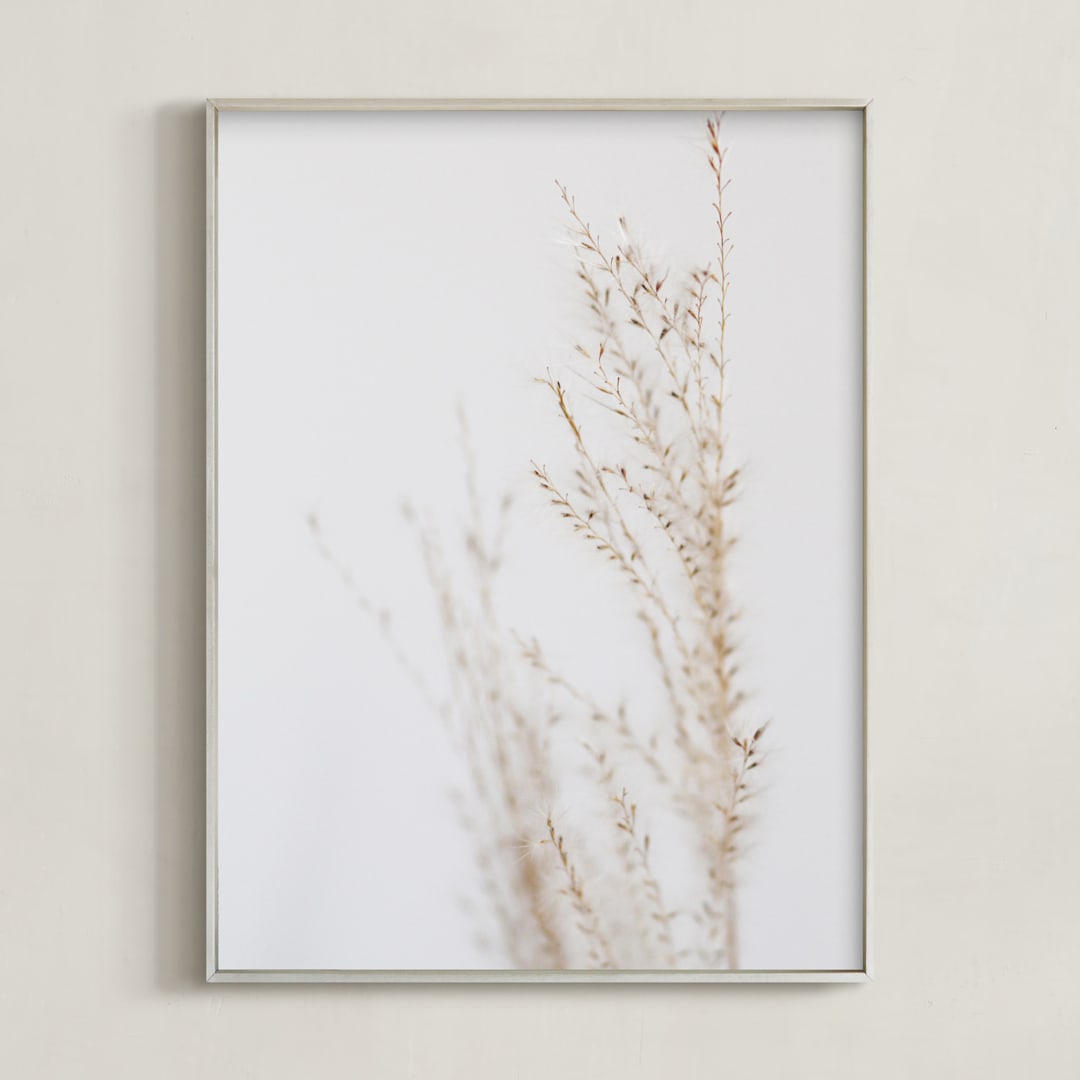 "ghosted neutrals 3" - Art Print in smoke by Baumbirdy - Framed