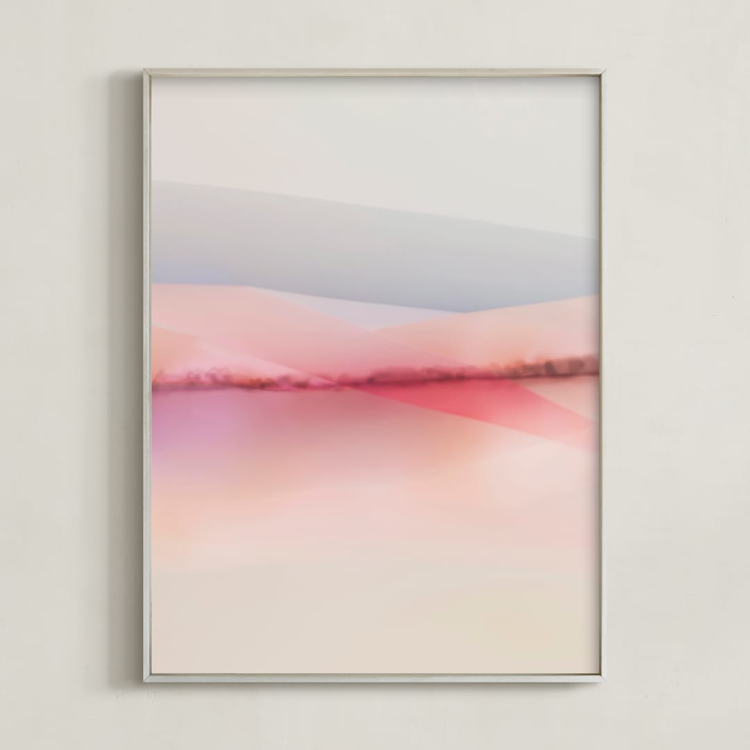 "Sailors Delight" - Art Print in Pink Skies by Karen Kardatzke - Framed